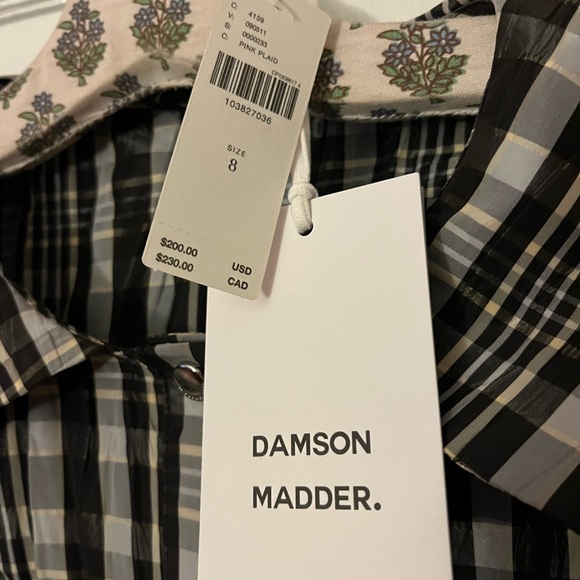 Damson Madder - Miley Mini Dress - Yellow/Black Check - Picture 5 of 5